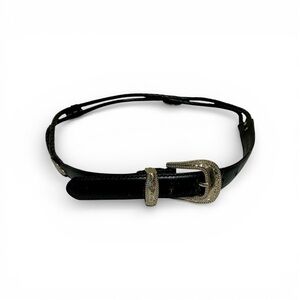 JD Hook Western Core Braided Leather Belt With Silver Accents Size 32